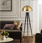 Gold & Black Tripod Table/Floor Lamp - Reflect Lighting