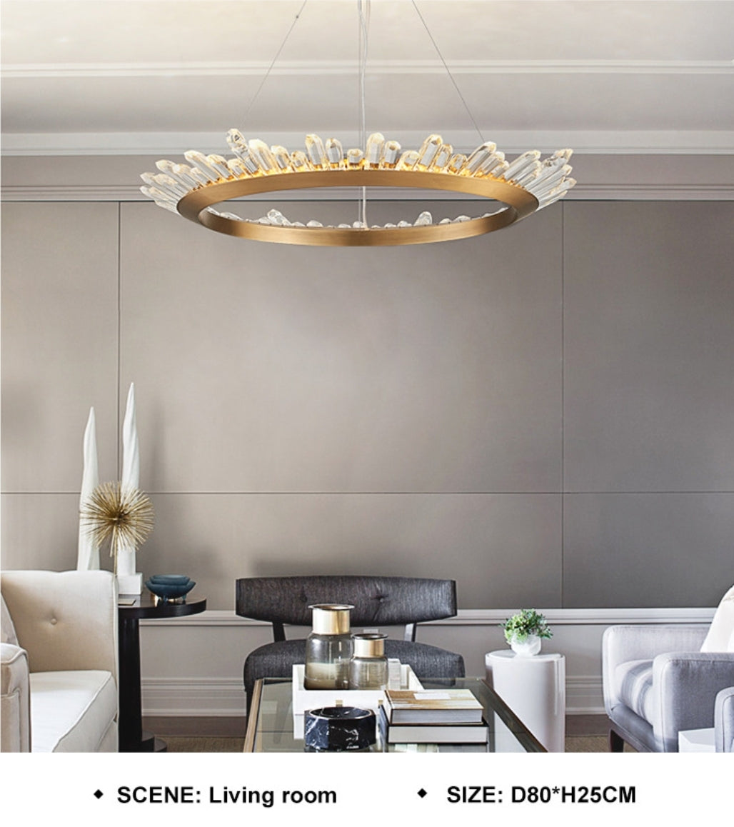 Wagon Wheel Chandelier-Black/Gold - Reflect Lighting