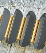 Gary & Gold Cylinder Crystal Chandelier-Round/Rectangle - Reflect Lighting