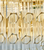 Gary & Gold Cylinder Crystal Chandelier-Round/Rectangle - Reflect Lighting