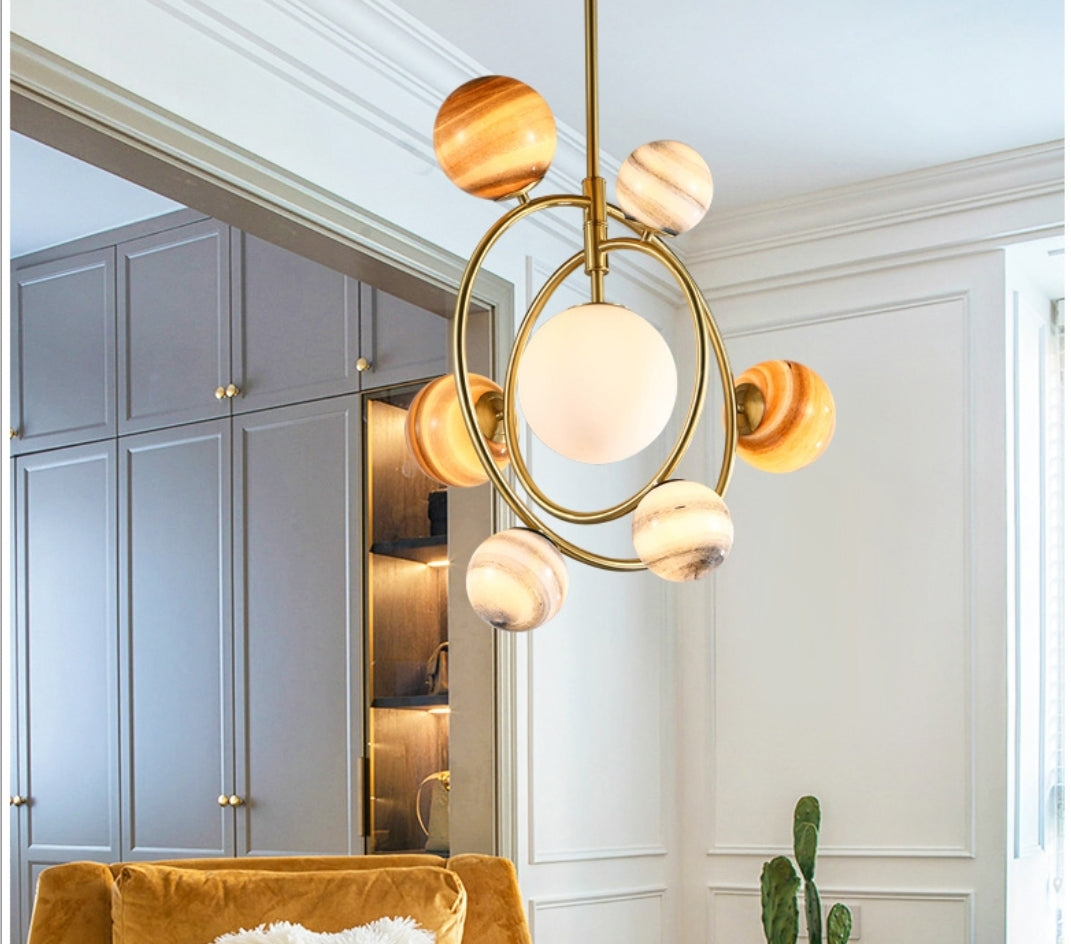 Solar System Glass Chandelier - Reflect Lighting