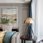 Gold & Black Tripod Table/Floor Lamp - Reflect Lighting