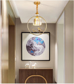 Round Crystal Thrush (Bird) Pendant Light-Gold/Black - Reflect Lighting