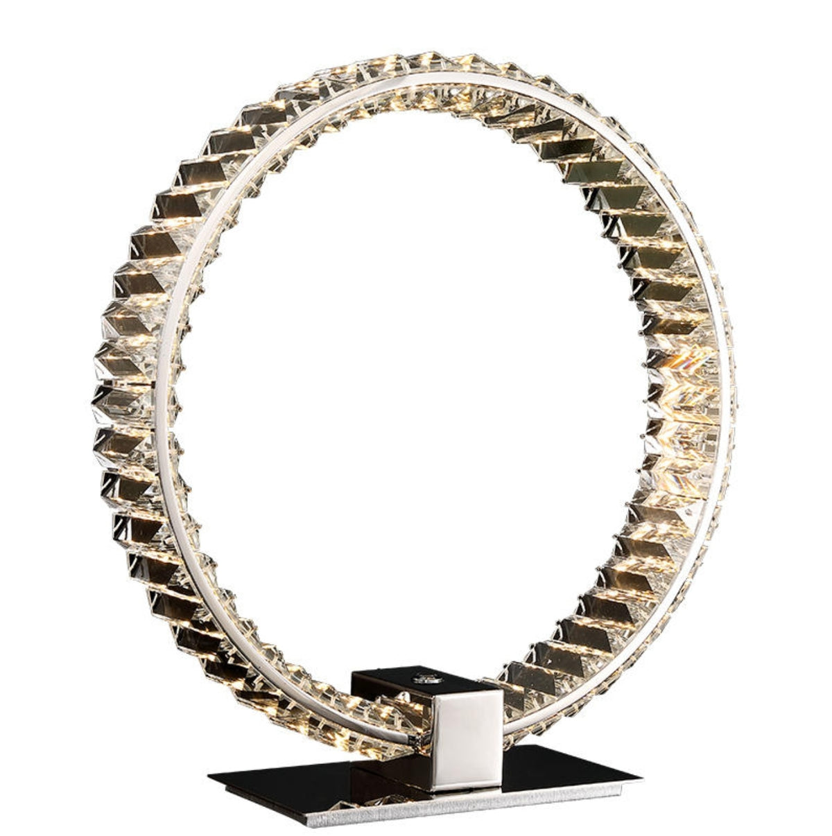 Bennie Crystal Table Lamp- Gold/Chrome - Reflect Lighting