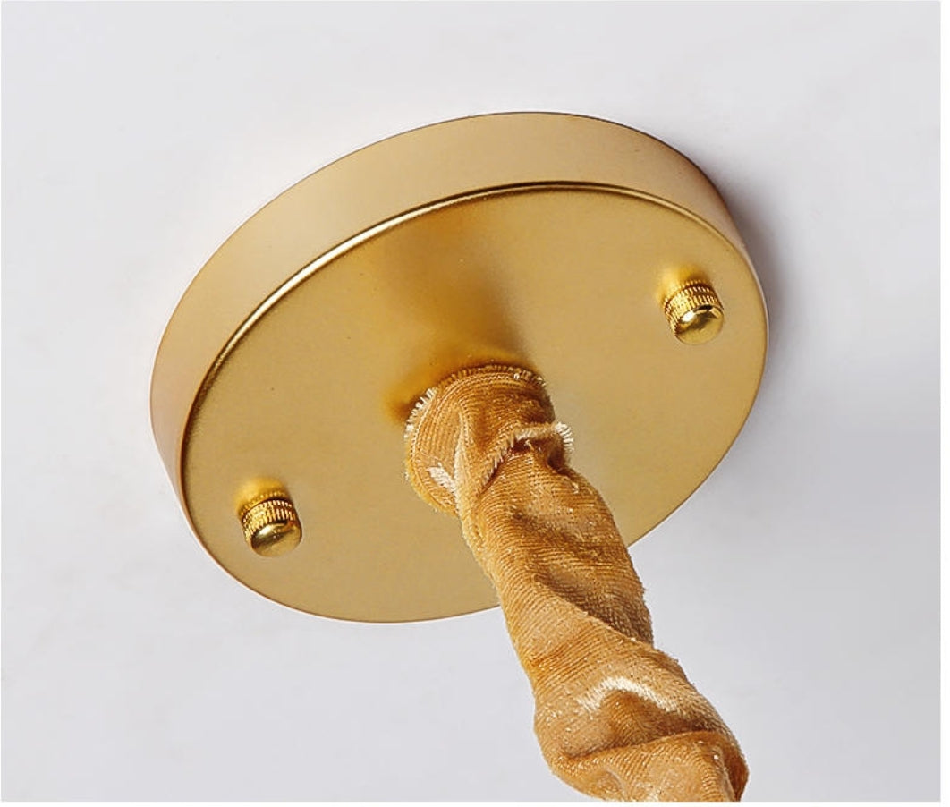 Round Crystal Thrush (Bird) Pendant Light-Gold/Black - Reflect Lighting