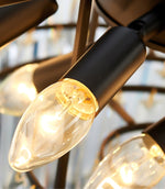 Pyrite Grey Crystal Chandelier -Round/Rectangle - Reflect Lighting