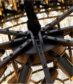 Pyrite Grey Crystal Chandelier -Round/Rectangle - Reflect Lighting