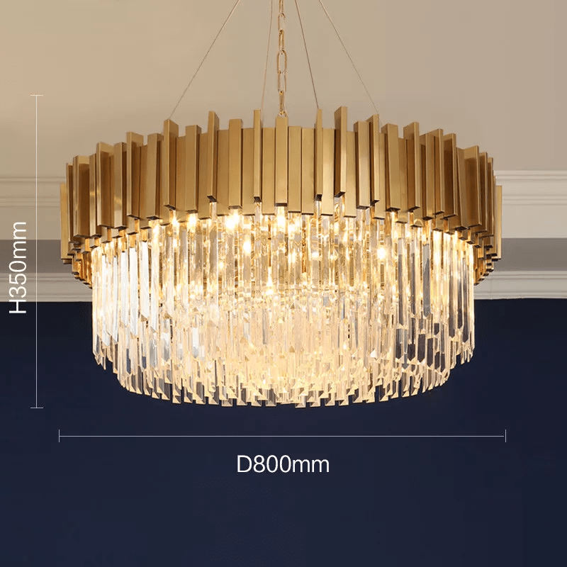 Full Set Gold Crystal Chandelier Light - Reflect Lighting
