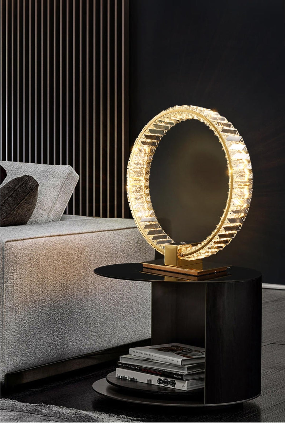 Bennie Crystal Table Lamp- Gold/Chrome - Reflect Lighting