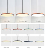 Simple Metal Led Pendant Lighting- 8 Colours