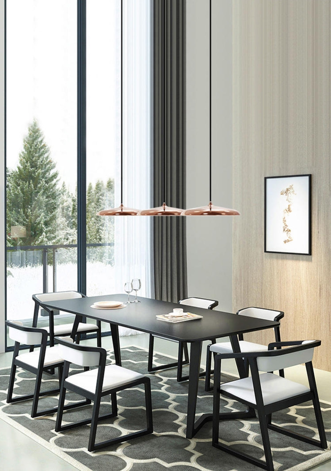 Simple Metal Led Pendant Lighting- 8 Colours