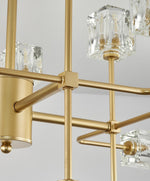 Golden Ice Cube Crystal Chandelier - Reflect Lighting