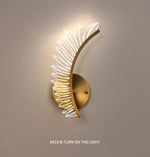 Feather Wing Gold LED Wall Lamp - Reflect Lighting