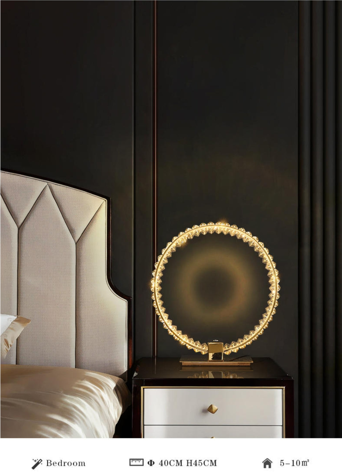 Bennie Crystal Table Lamp- Gold/Chrome - Reflect Lighting