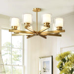 Classic Copper/Glass Candle Chandelier - Reflect Lighting