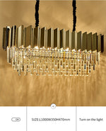 Pyrite Grey Crystal Chandelier -Round/Rectangle - Reflect Lighting