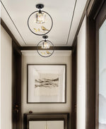 Round Crystal Thrush (Bird) Pendant Light-Gold/Black - Reflect Lighting