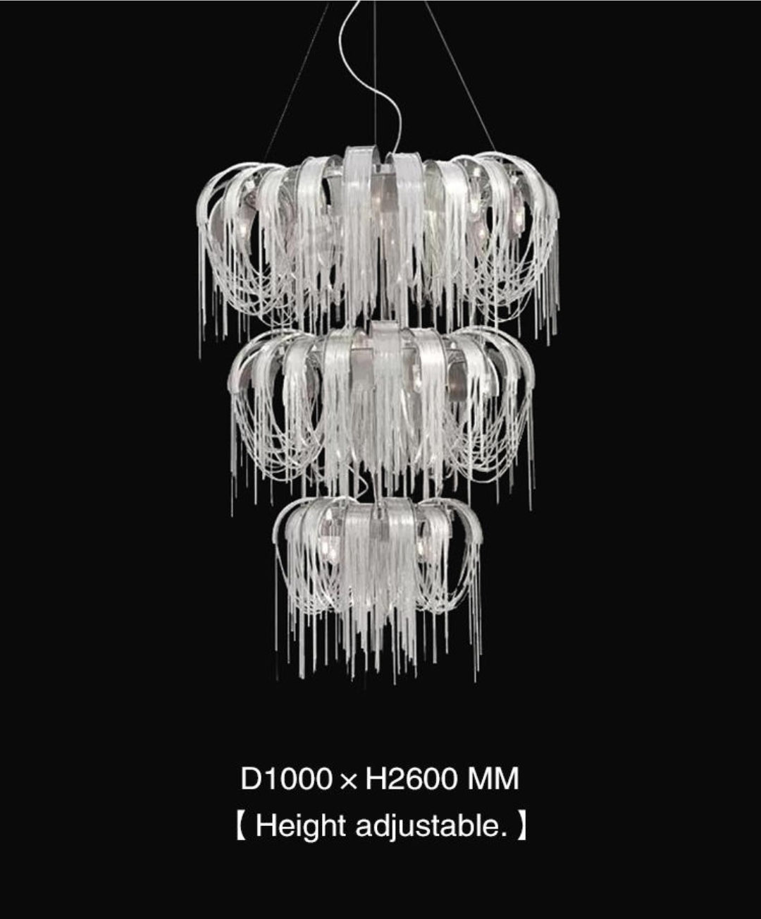 Flap Rope Tassel Chrome/Gold Chandelier - Reflect Lighting
