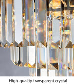 Rose Gold Crystal Chandeliers-Round/Rectangle - Reflect Lighting