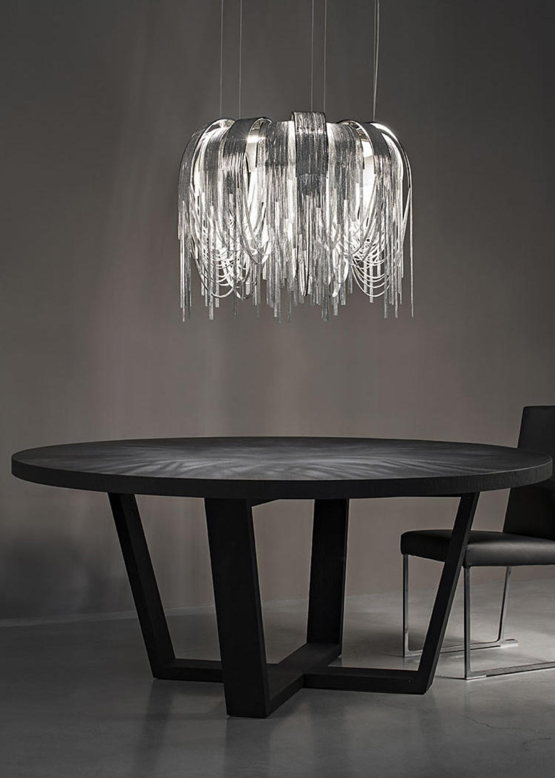 Flap Rope Tassel Chrome/Gold Chandelier - Reflect Lighting
