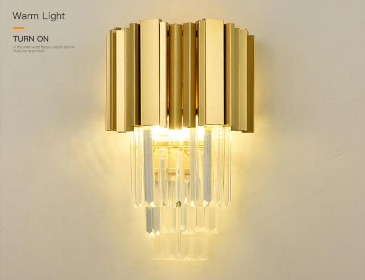 Luxury Wall Light Gold Crystal - Reflect Lighting