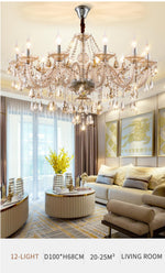 Versailles Chrome & Gold Crystal Chandelier - Reflect Lighting