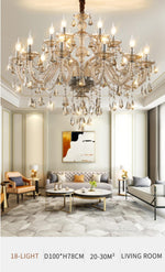 Versailles Chrome & Gold Crystal Chandelier - Reflect Lighting