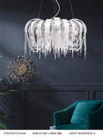 Flap Rope Tassel Chrome/Gold Chandelier - Reflect Lighting
