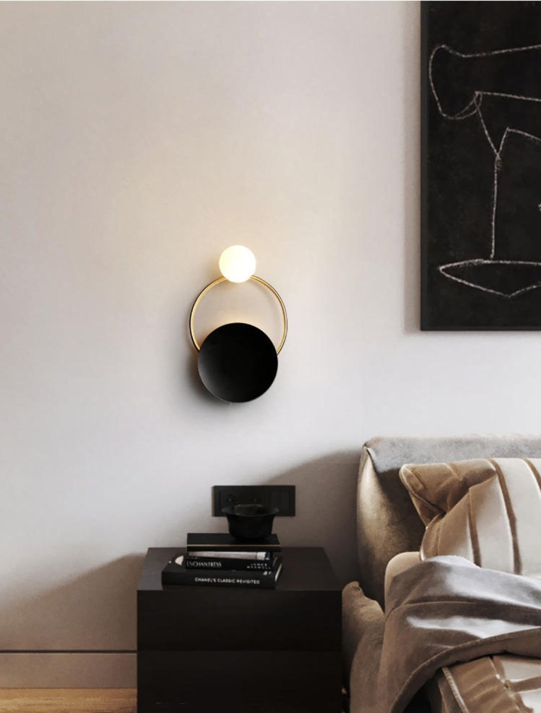 Sconce Black/Gold Wall Lamps - Reflect Lighting