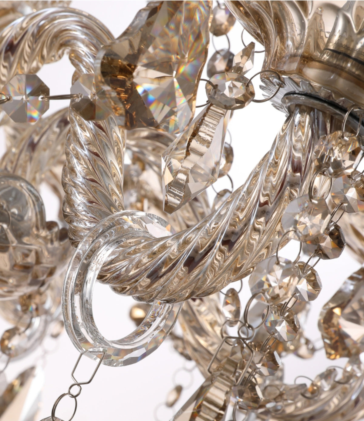Versailles Chrome & Gold Crystal Chandelier - Reflect Lighting