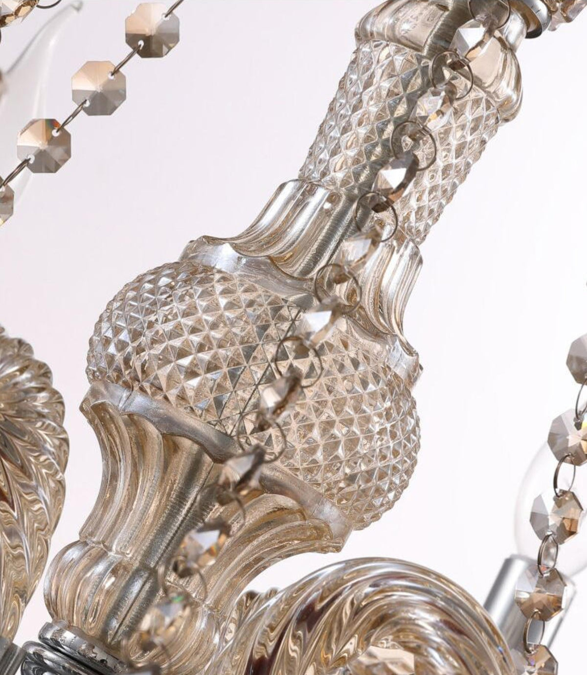 Versailles Chrome & Gold Crystal Chandelier - Reflect Lighting