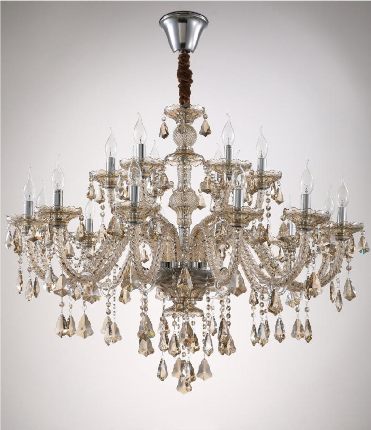 Versailles Chrome & Gold Crystal Chandelier - Reflect Lighting