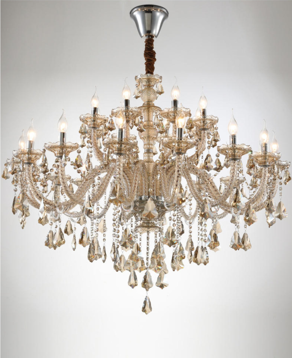 Versailles Chrome & Gold Crystal Chandelier - Reflect Lighting