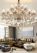 Versailles Chrome & Gold Crystal Chandelier - Reflect Lighting