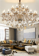 Versailles Chrome & Gold Crystal Chandelier - Reflect Lighting