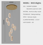 Ogilvy Champagne Gold Staircase Chandelier - Reflect Lighting