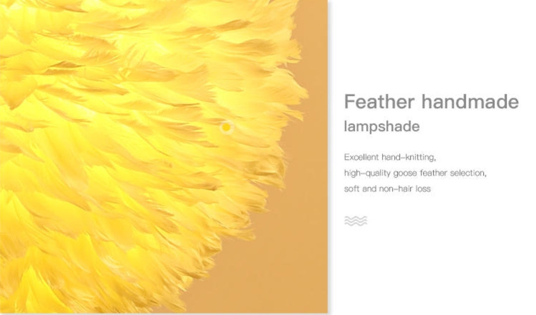 Ivory Feather Round Pendant Light - Reflect Lighting