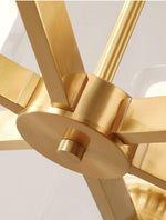 Classic Copper/Glass Candle Chandelier - Reflect Lighting