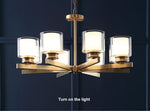 Classic Copper/Glass Candle Chandelier - Reflect Lighting