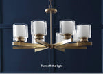 Classic Copper/Glass Candle Chandelier - Reflect Lighting