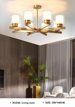 Classic Copper/Glass Candle Chandelier - Reflect Lighting