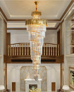 Lokuko Gold Large Crystal Chandeliers - Reflect Lighting
