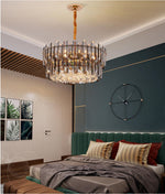 Maurice Amber/Smokey Grey Crystal Chandelier-Round/Rectangle - Reflect Lighting