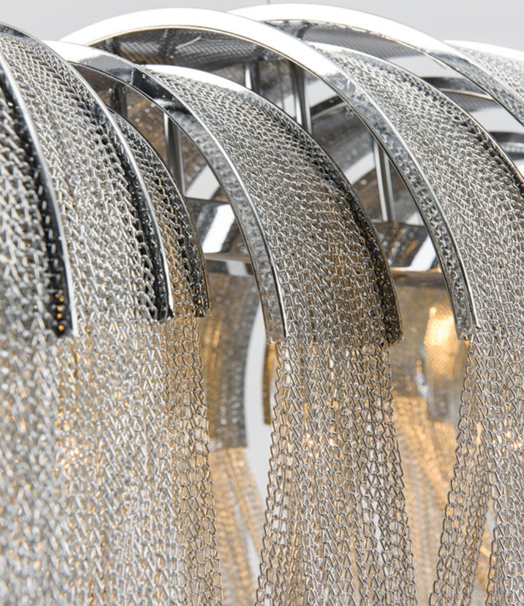 Flap Rope Tassel Chrome/Gold Chandelier - Reflect Lighting