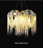 Flap Rope Tassel Chrome/Gold Chandelier - Reflect Lighting