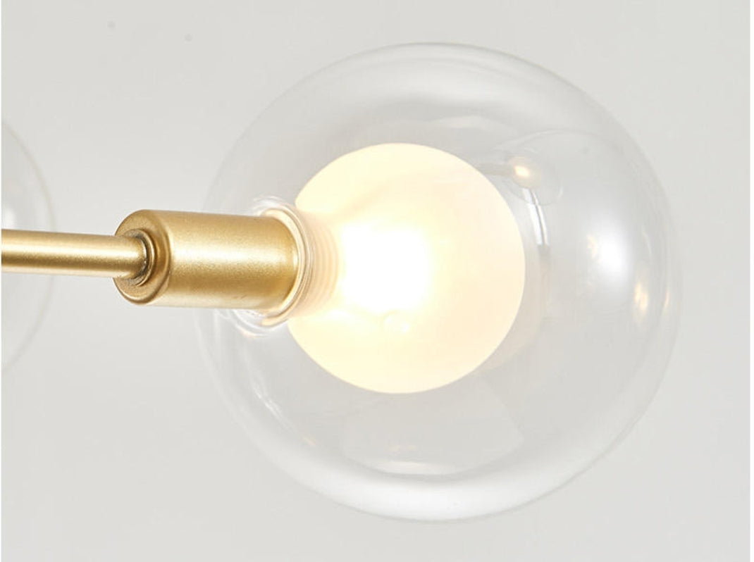 Bubble Glass Bamboo Chandelier-Gold/Black - Reflect Lighting