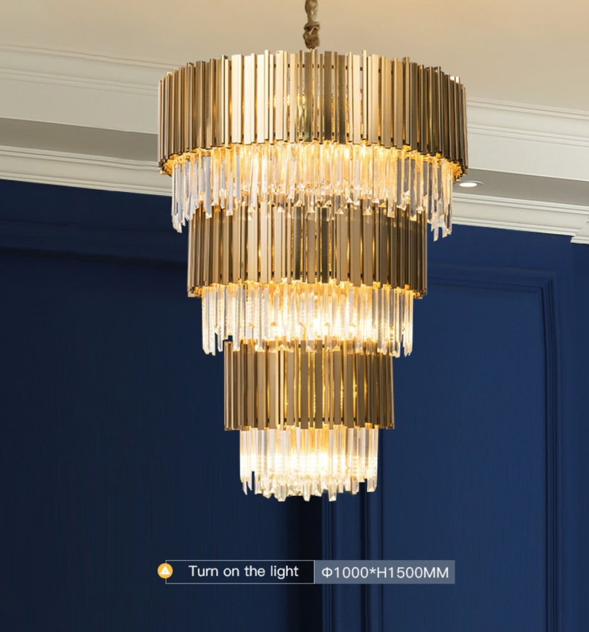 Full Set Gold Crystal Chandelier Light - Reflect Lighting