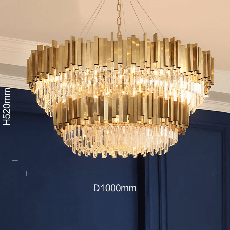 Full Set Gold Crystal Chandelier Light - Reflect Lighting
