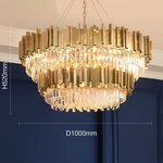 Full Set Gold Crystal Chandelier Light - Reflect Lighting