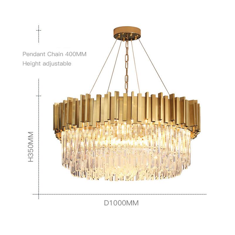 Full Set Gold Crystal Chandelier Light - Reflect Lighting